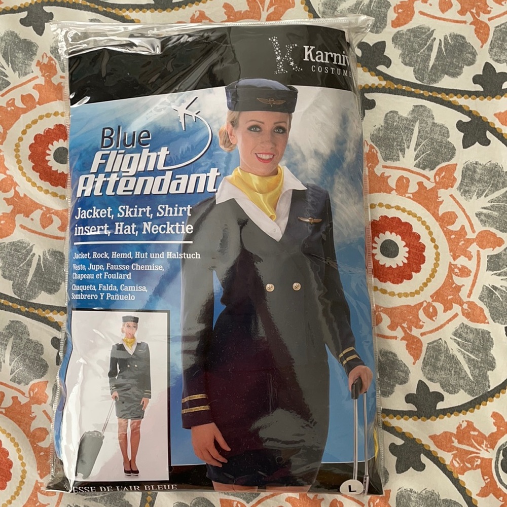 Blue Flight Attendant costume